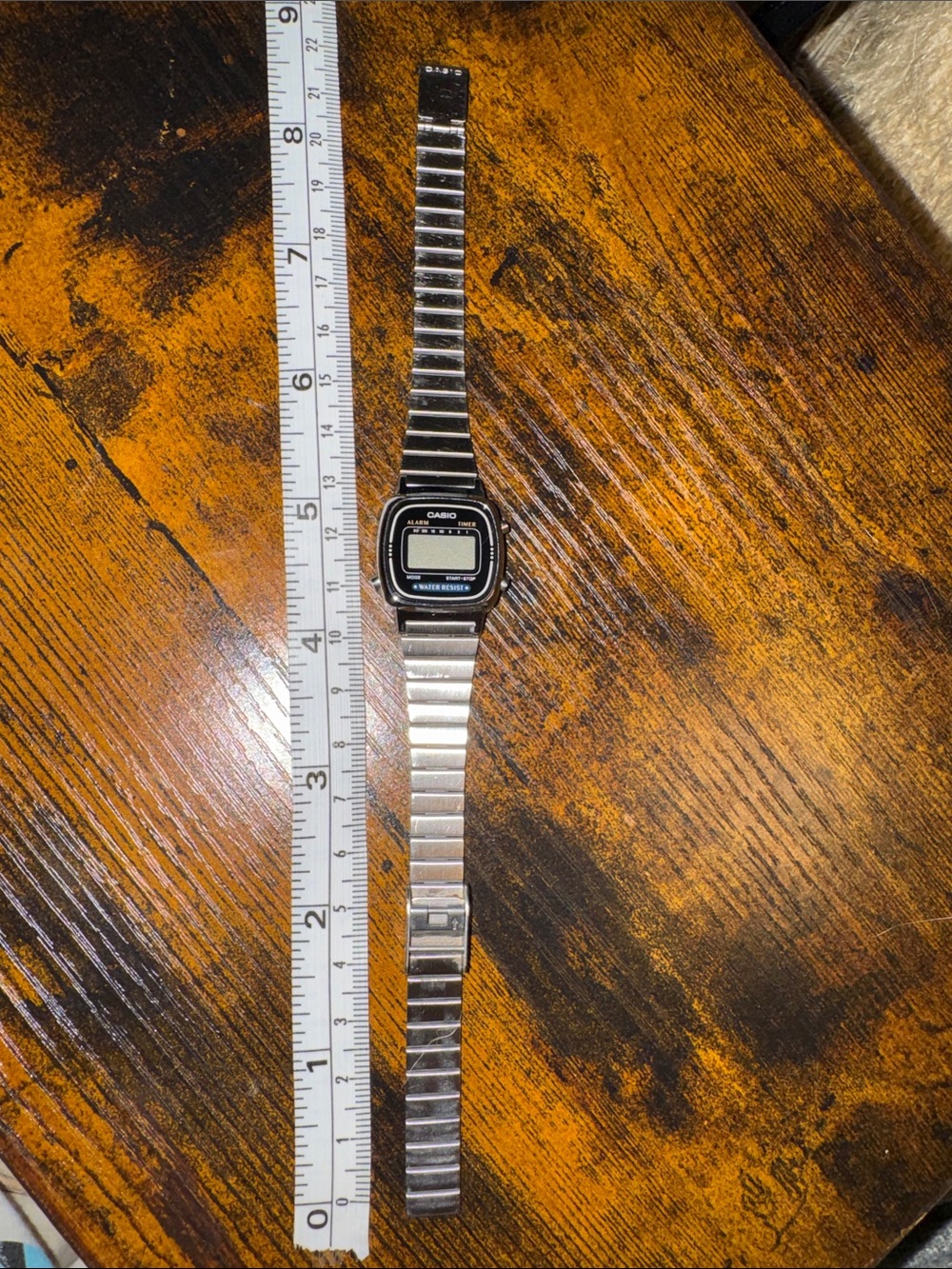 Casio Black & Silver Digital Bracelet Watch